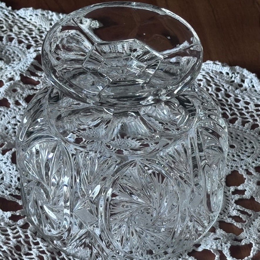 Cut Crystal Footed Candy Dish