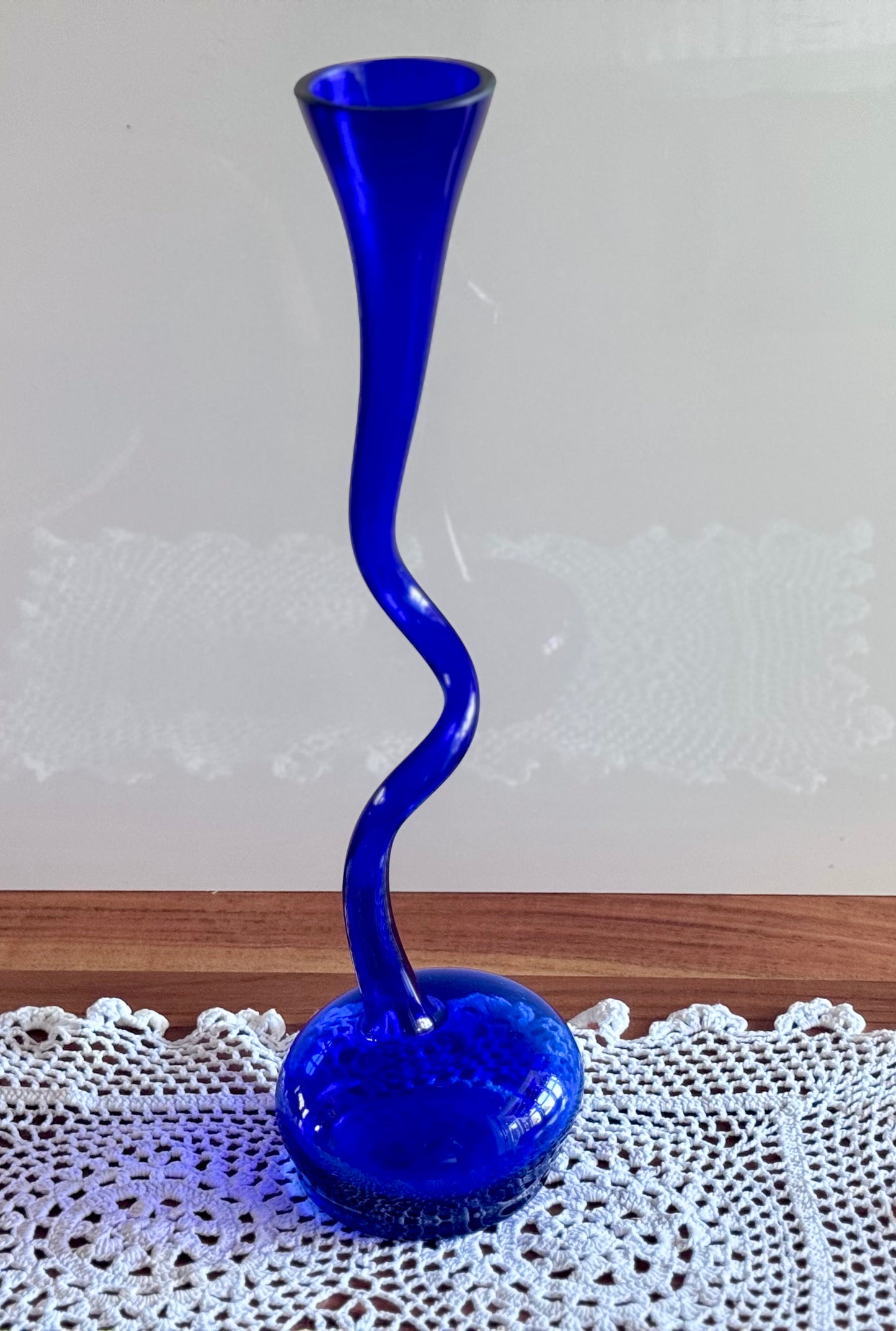 Makora-Krosno Handmade Cobalt Glass Vase