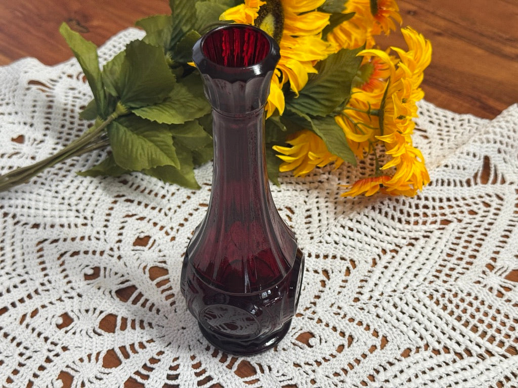 Bullseye Ruby Red Wheaton Bud Vase
