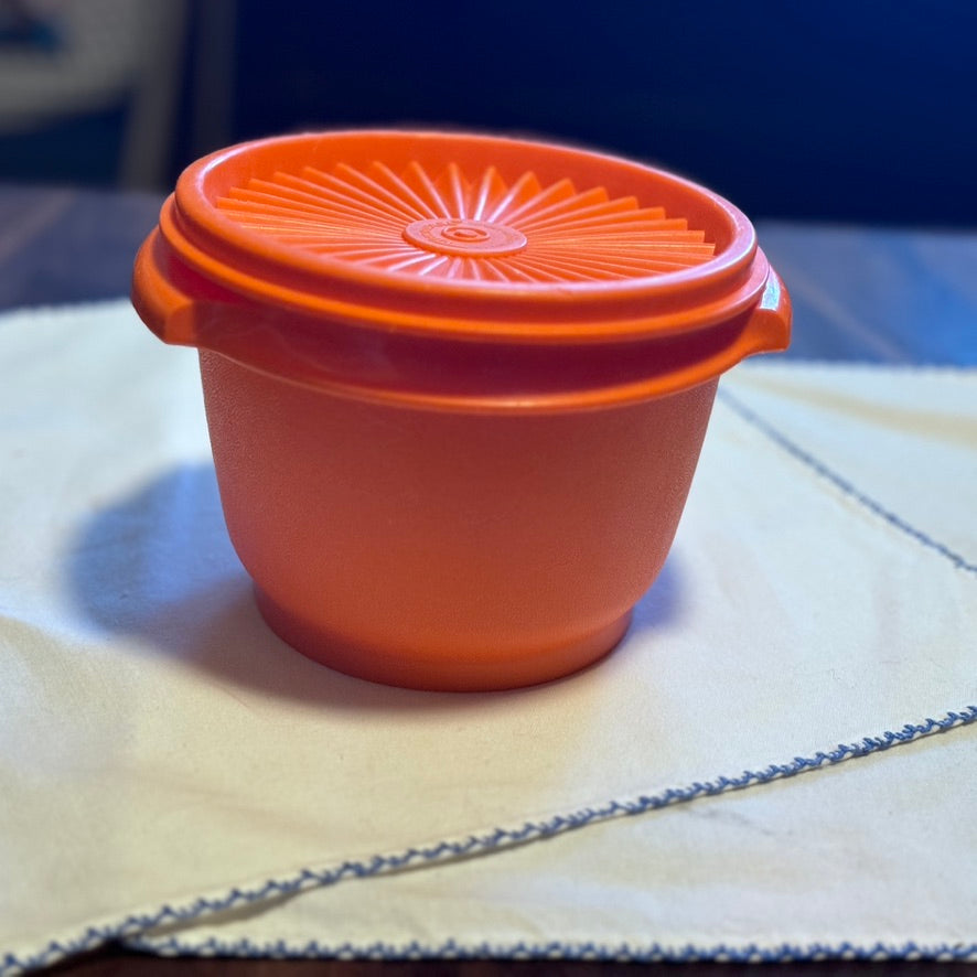 Orange Tupperware Bowls with Lids