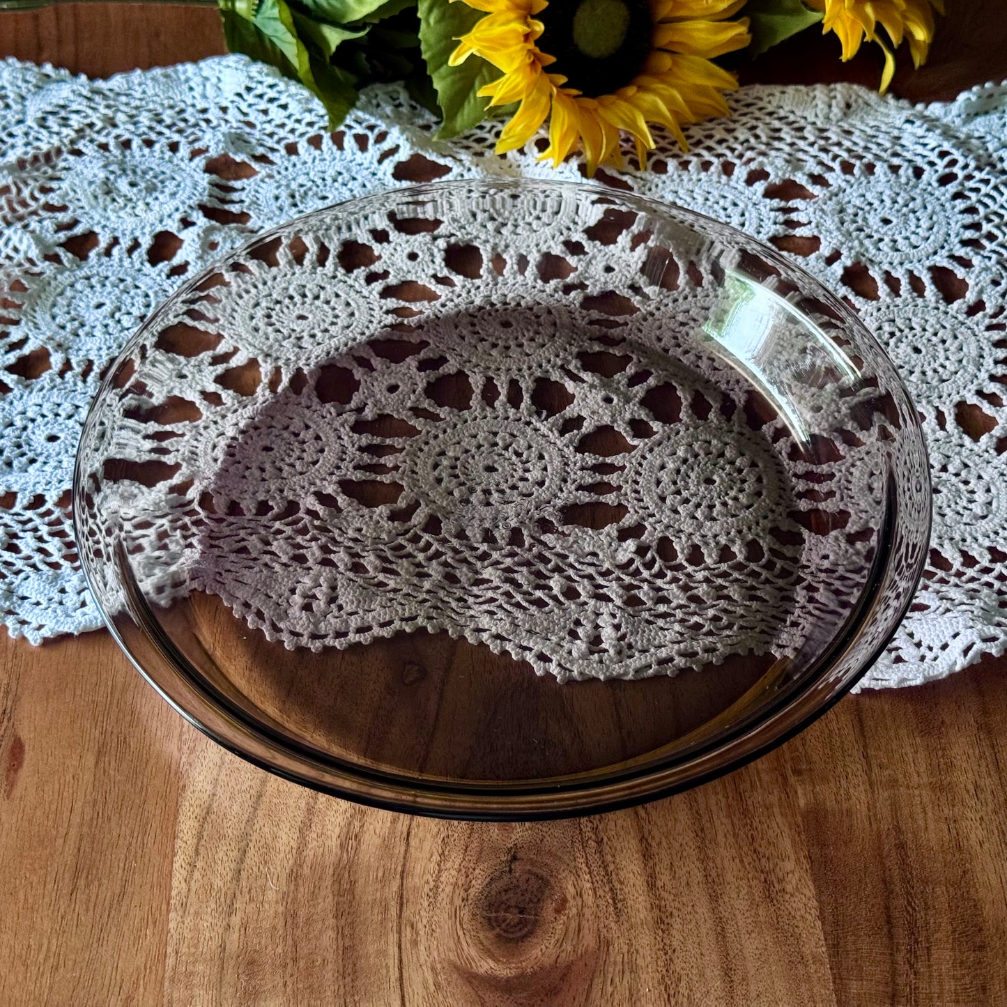 PYREX #209 Smoke Glass Pie Plate
