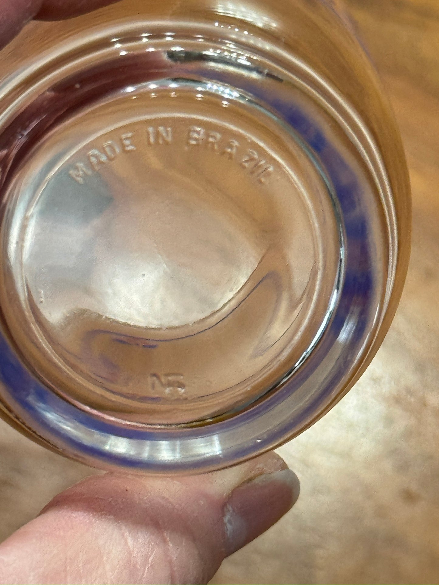 Red & Blue Floral/Tulip "Made In Brazil" Drinking Glasses