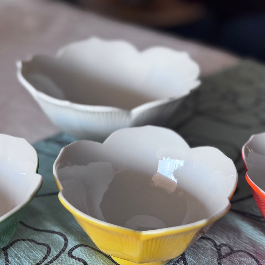Vintage Lotus Rice Bowls