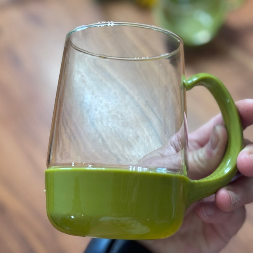 PYREX Avocado Green Glass Drinkup & Party Mug