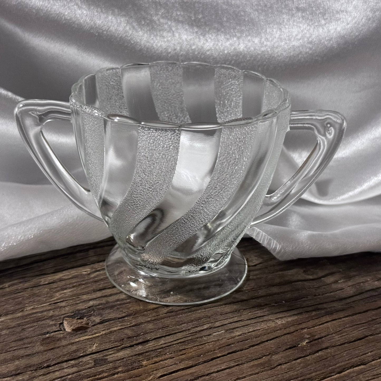 Depression Glass Cream and Sugar Servers