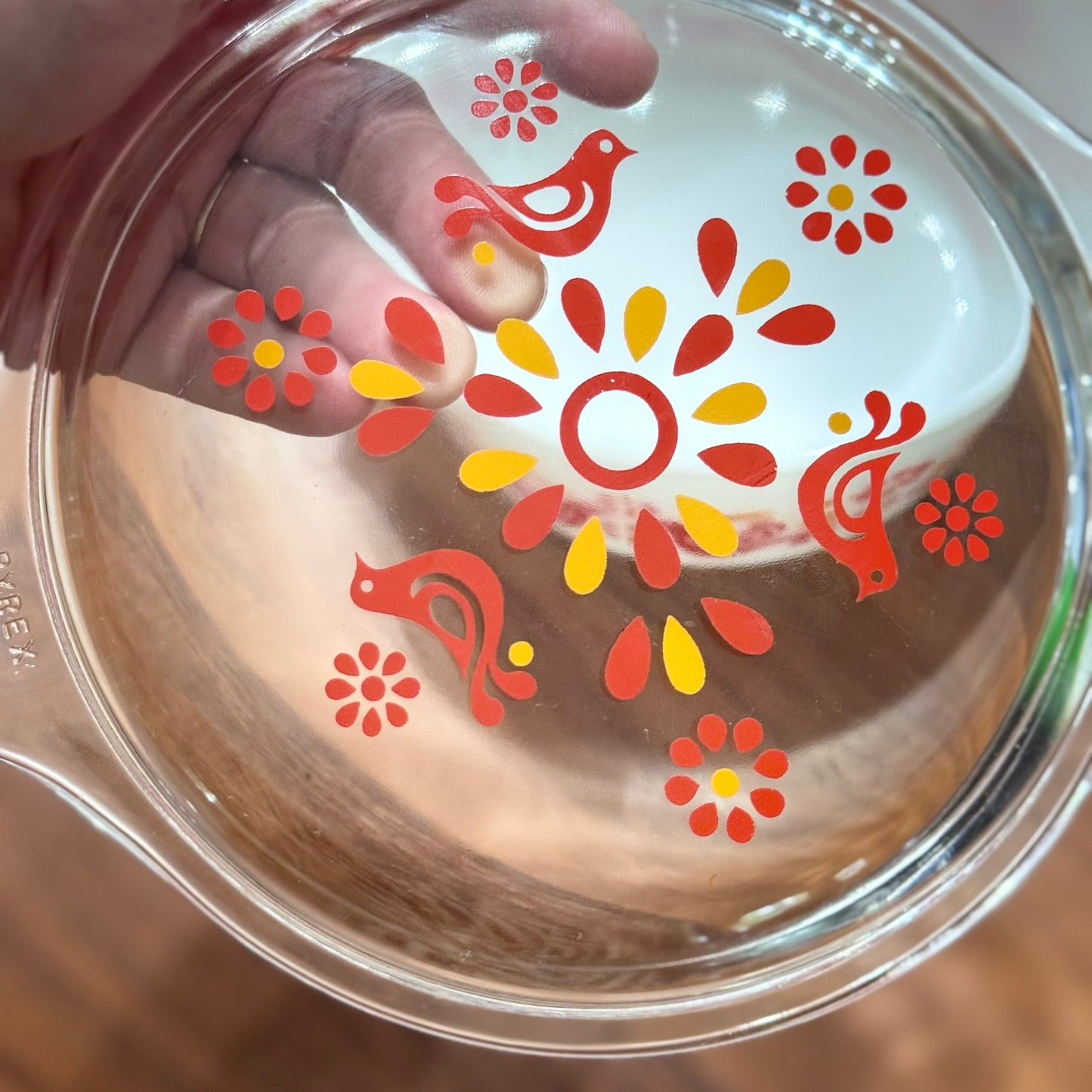 PYREX 'Friendship' 3 Piece Round Casserole With Lids