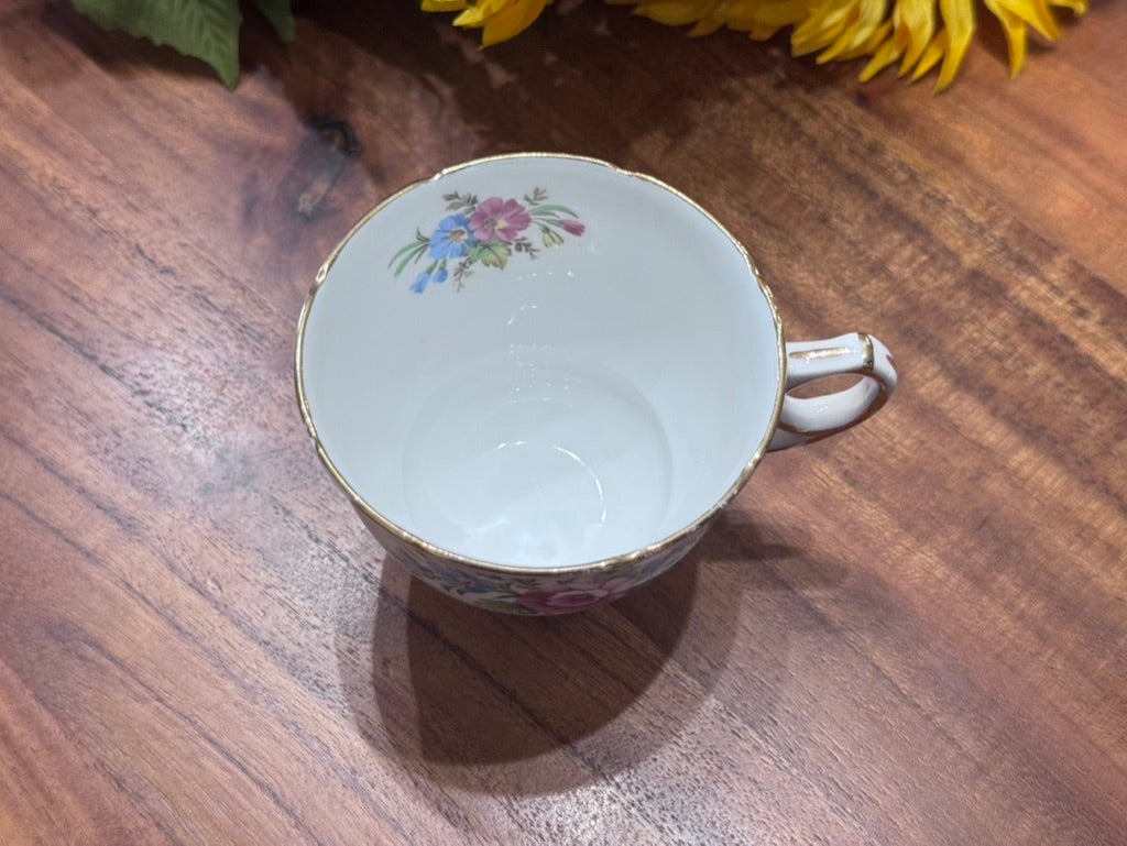 Royal Stafford Floral Bone China Teacup & Saucer Set