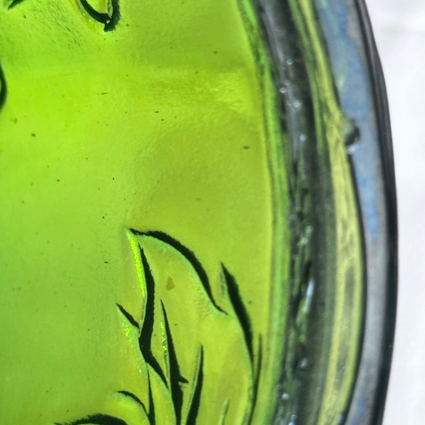Indiana/Carnival Green Glass Biscuit/Candy Jar