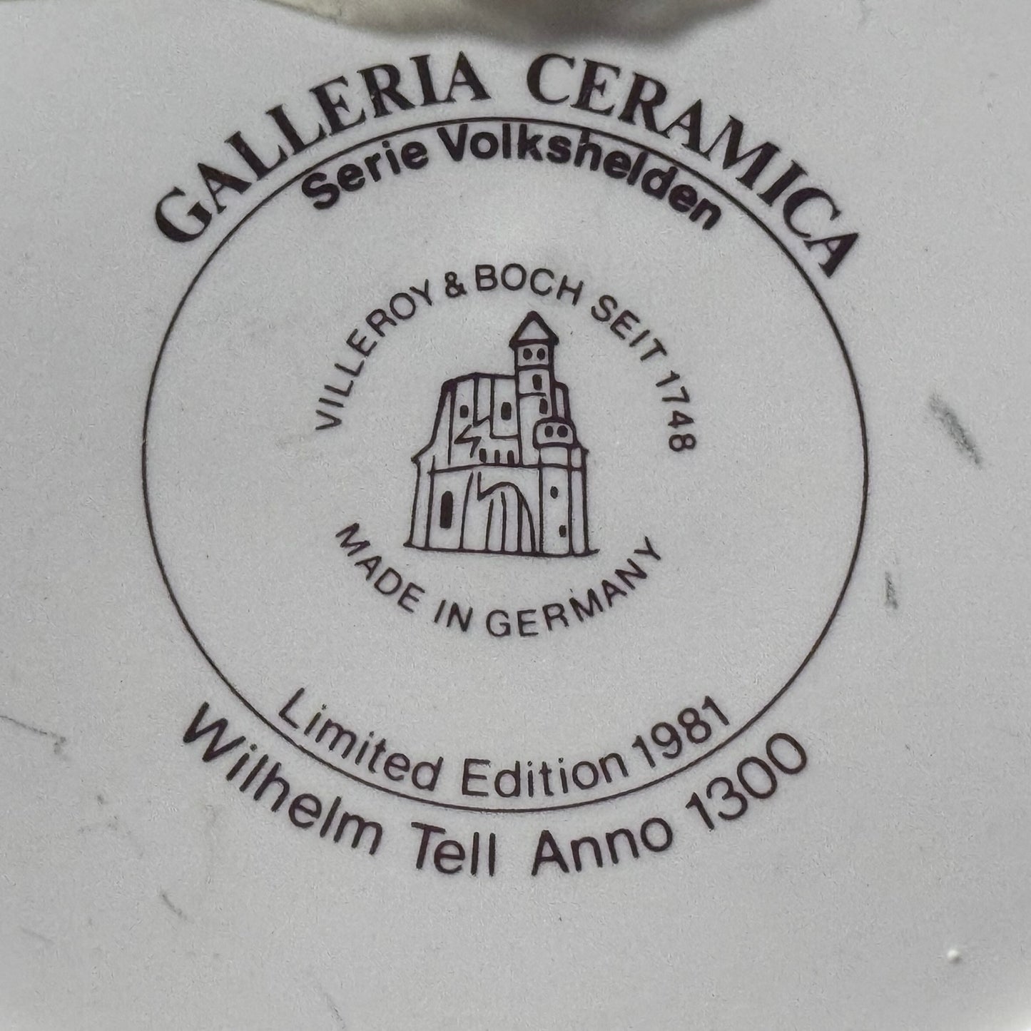 Villeroy & Boch Germany Ceramic Limited Edition Wilhelm Tell Folk Hero Series Wall Plate