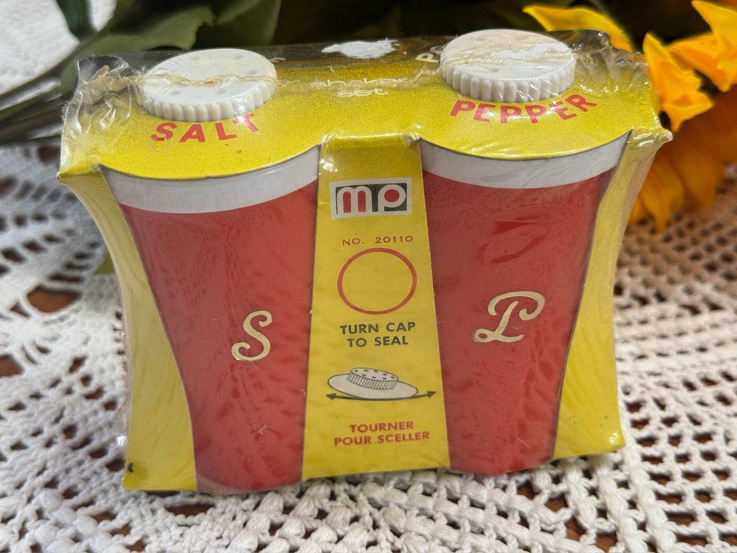 Packaged Orange Salt & Pepper Set By Modern Platsics Quebec, Canada