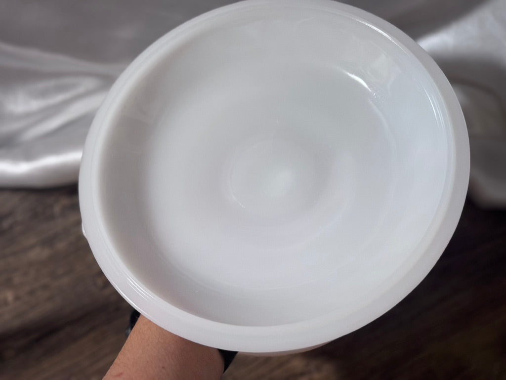 Anchor Hocking Fire-King Milk Glass Peach Lustre Casserole Dish