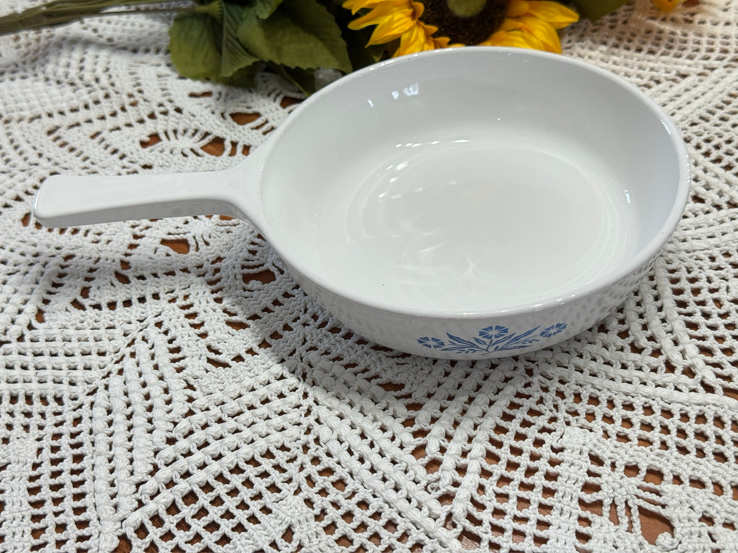 Corning Ware Blue Cornflower Skillet