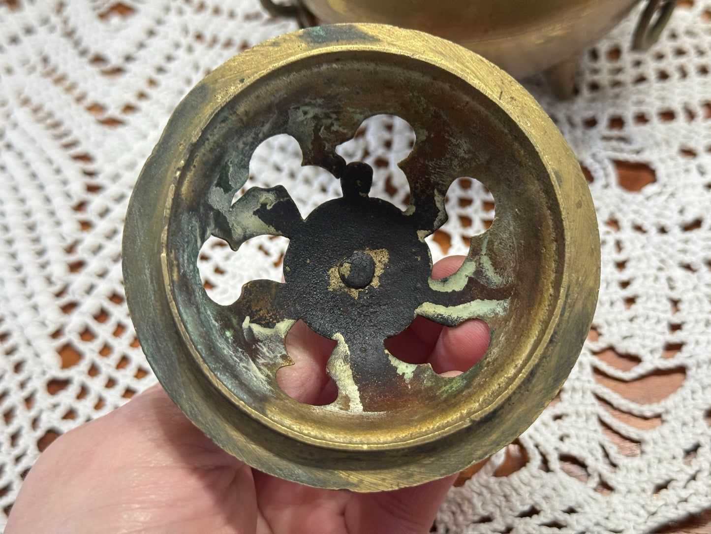 Vintage Lidded Chinese Bronze Incense Burner