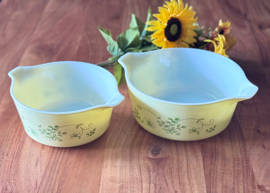 Pyrex #474 & #475 Shenandoah Cinderella Casserole Dishes