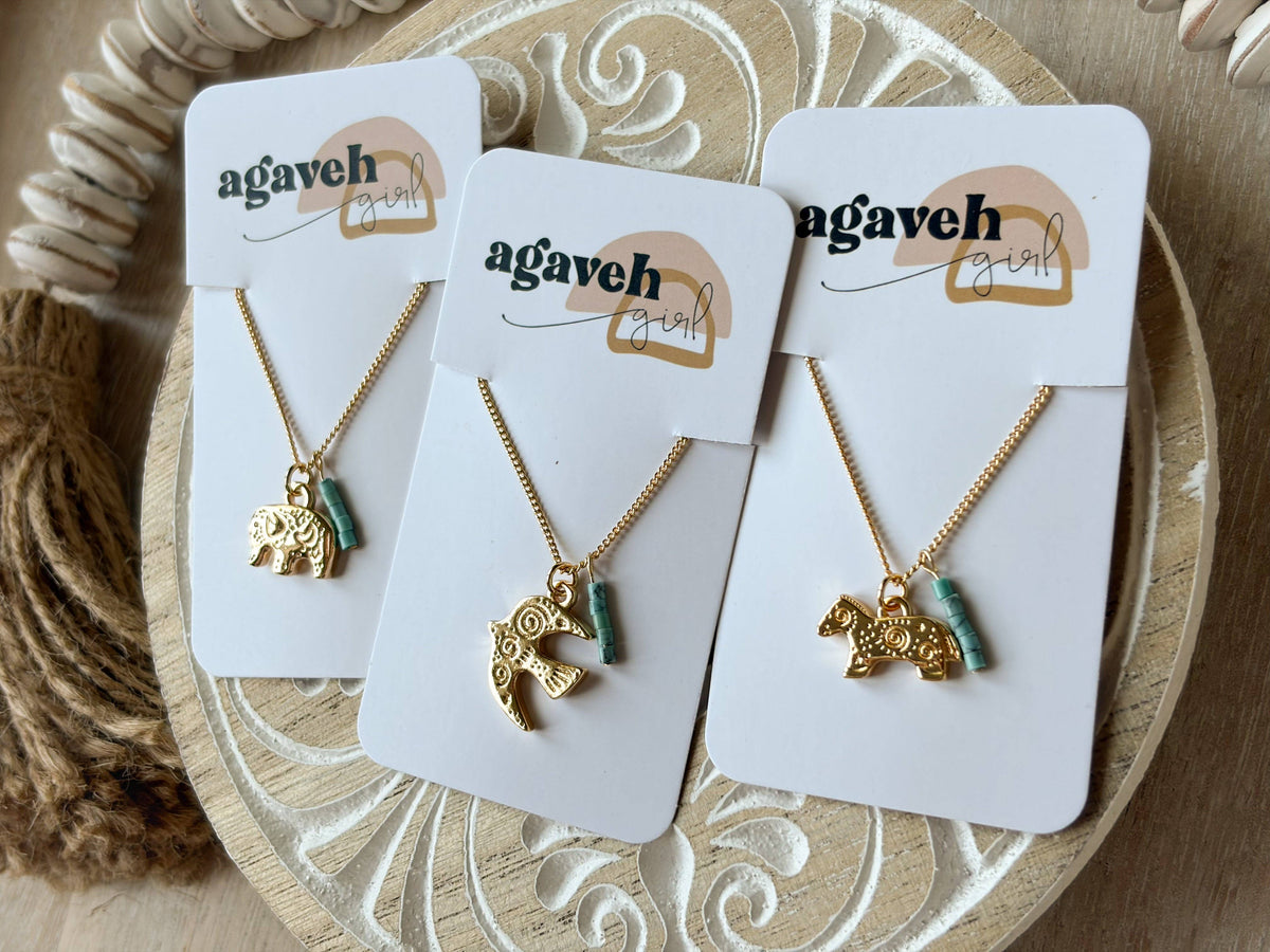 Folk Art Necklace: Elephant
