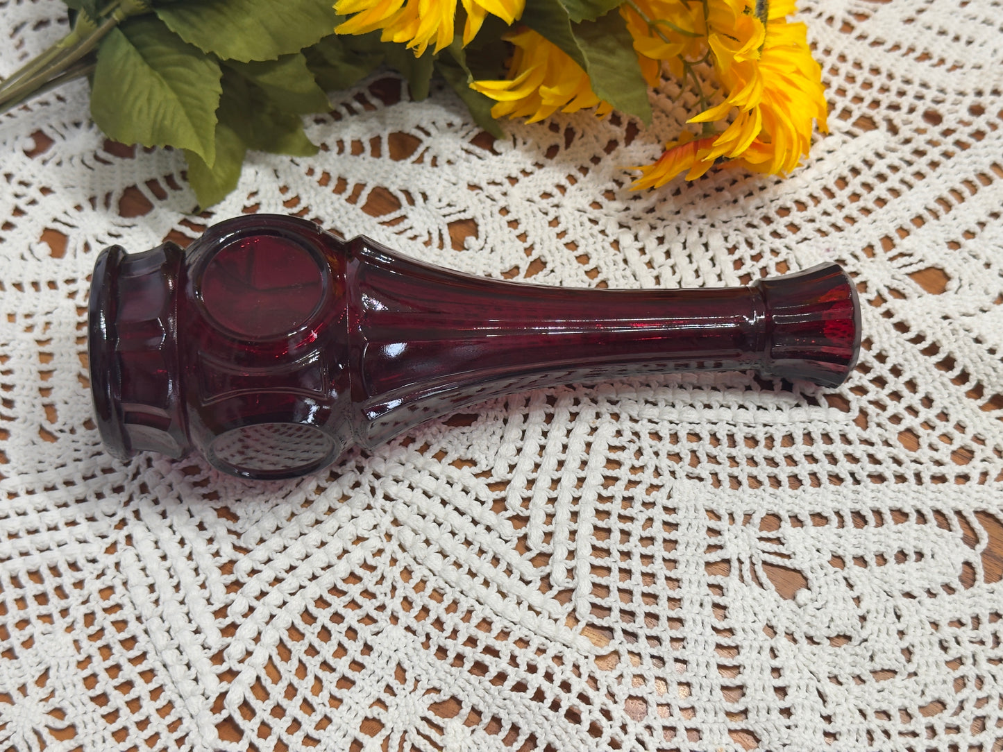 Bullseye Ruby Red Wheaton Bud Vase