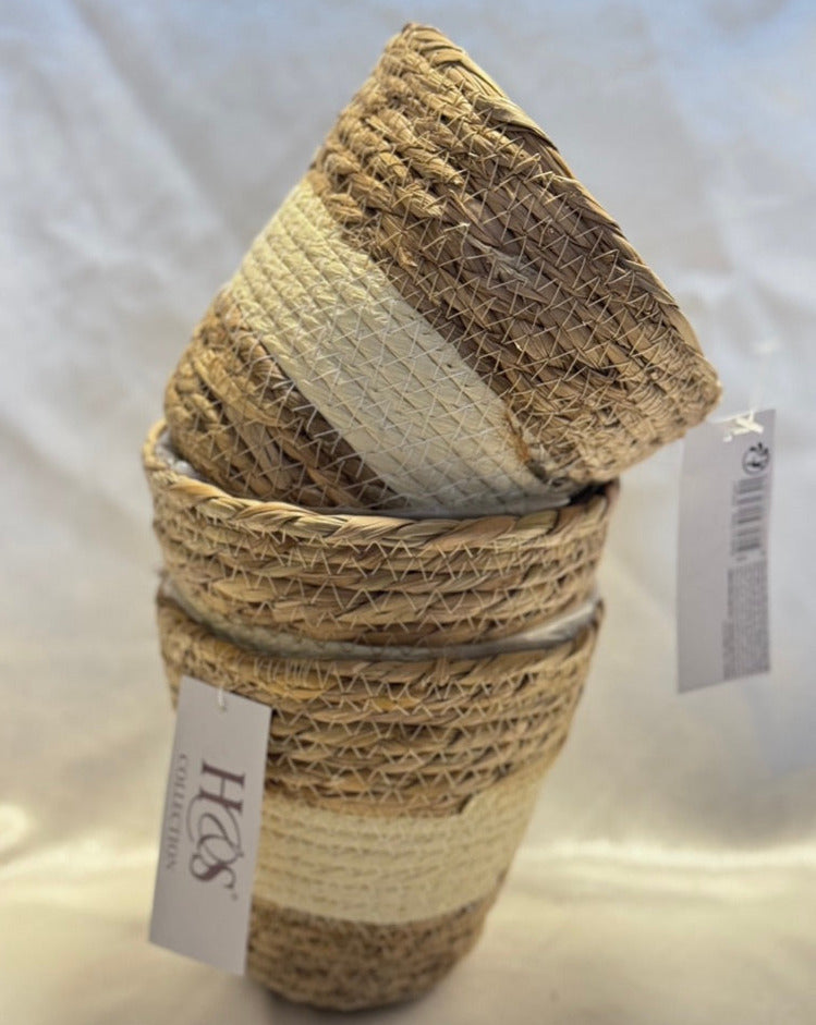 Woven Flower Pot Set