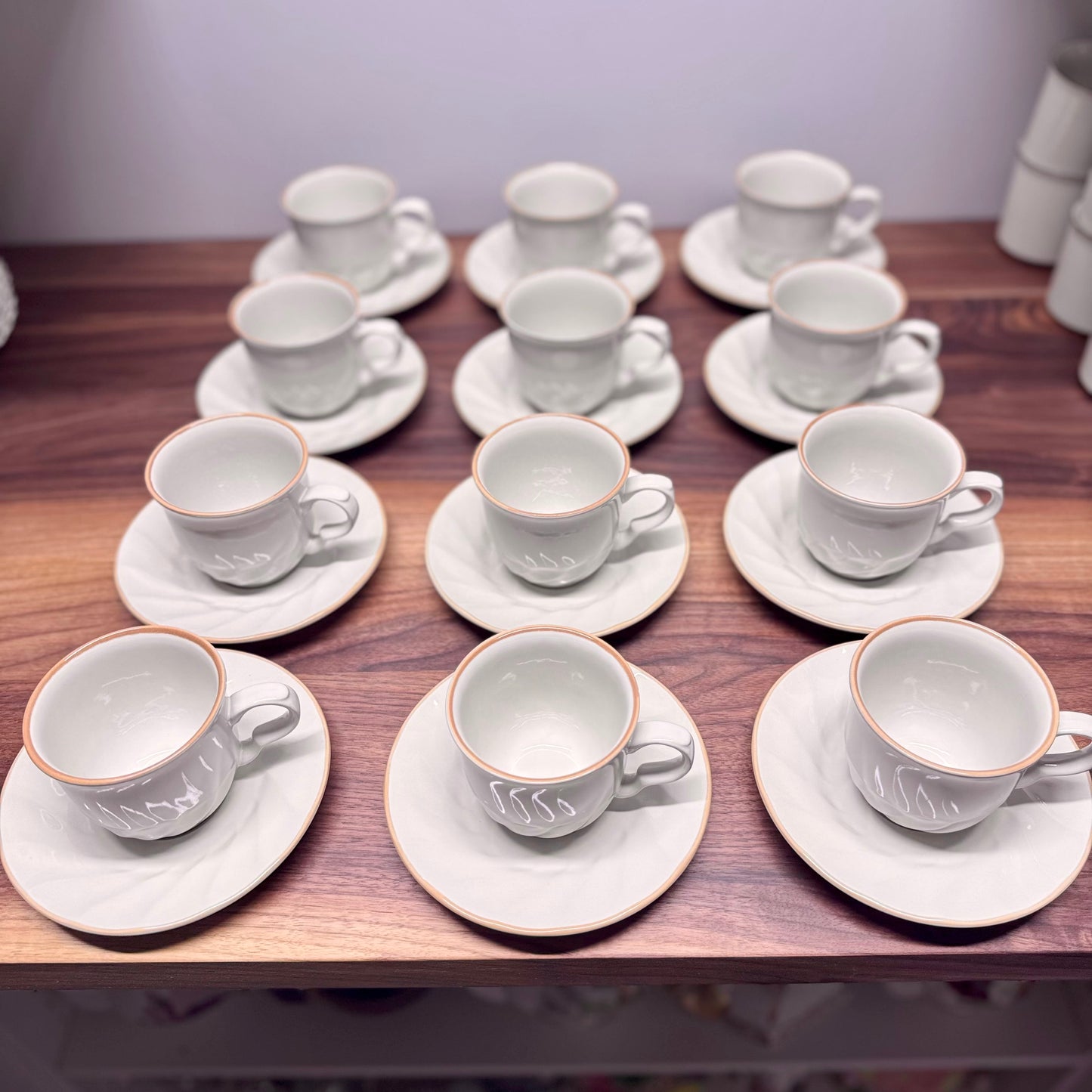 Sculptura Hearthside Stoneware Japan Teacup & Saucer Set