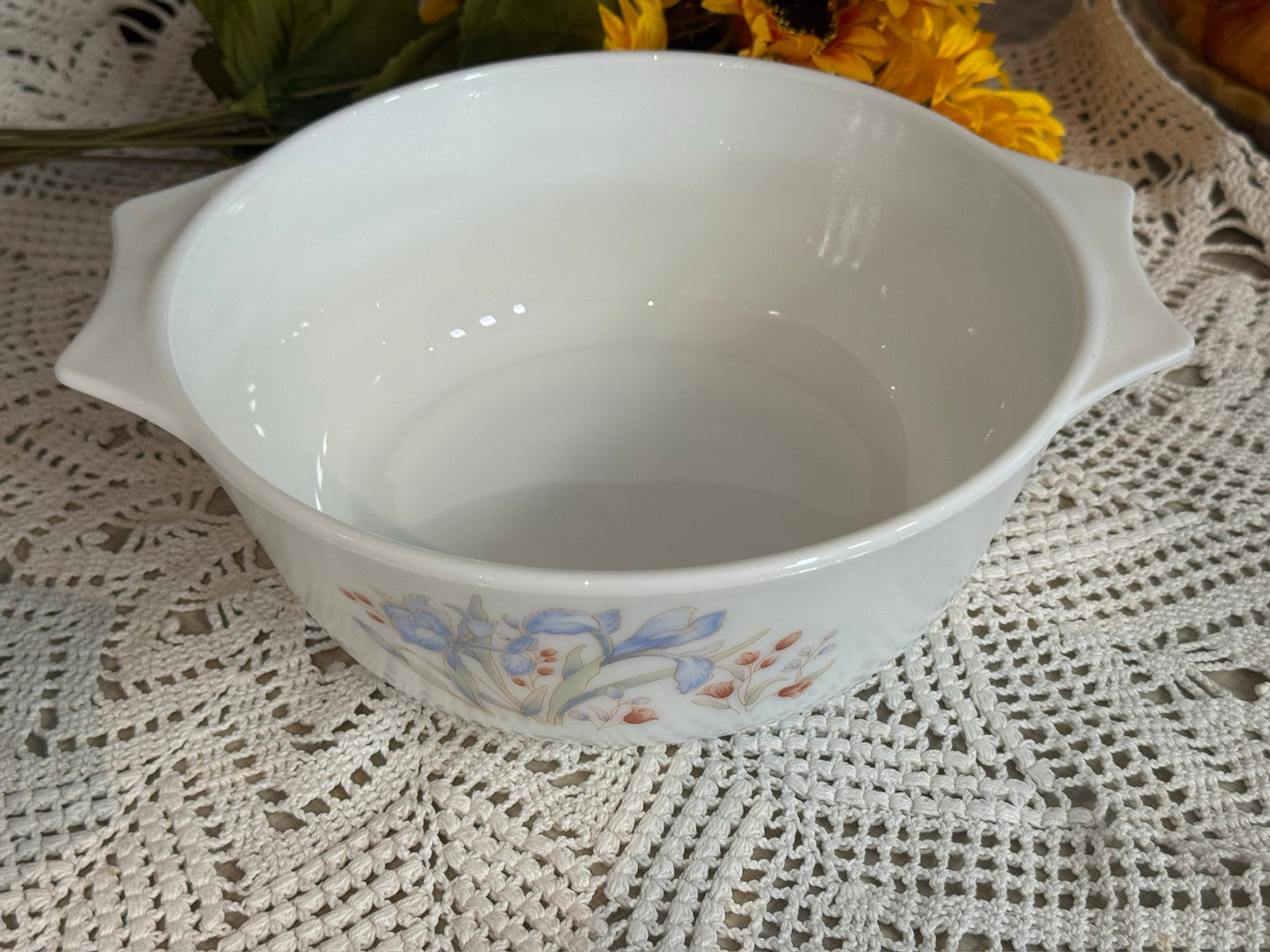 PYREX England "Blue Iris" Stacking Bowl/Casserole Set