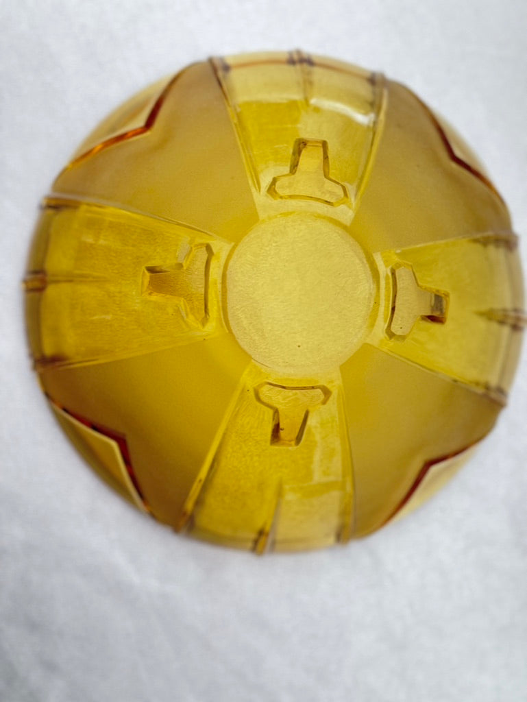 Sowerby Amber Glass Bowl