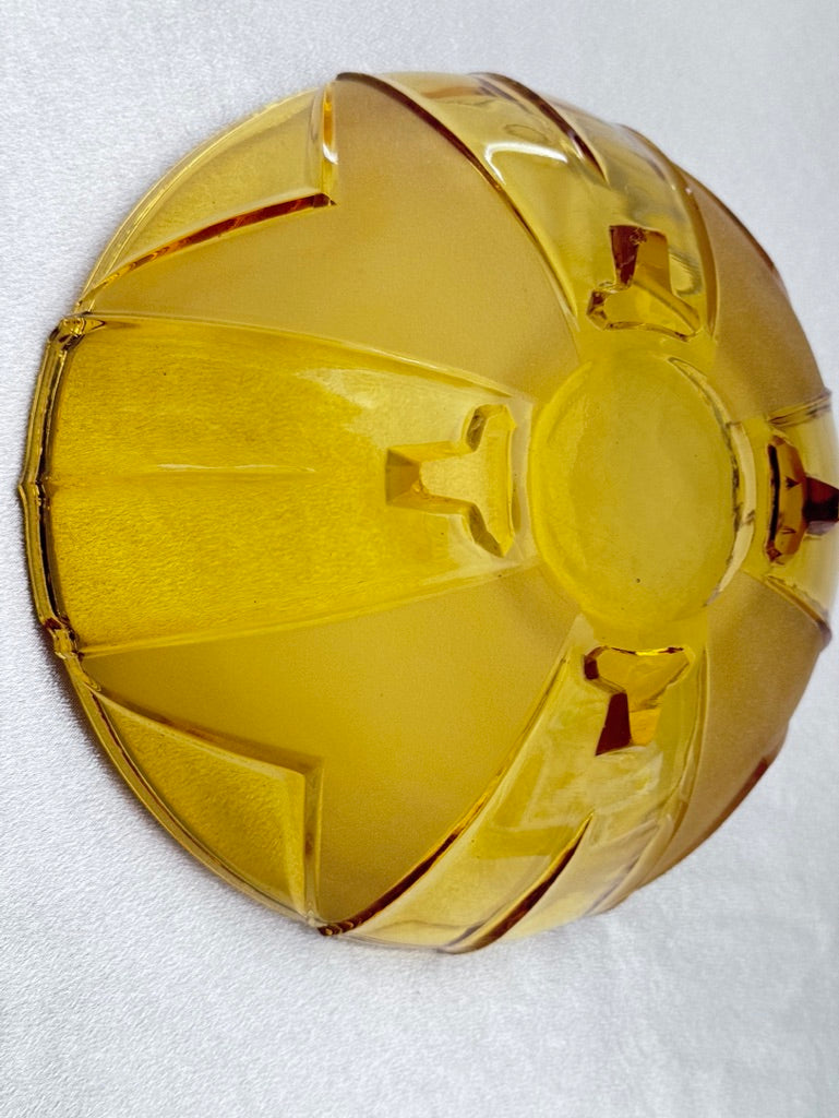 Sowerby Amber Glass Bowl