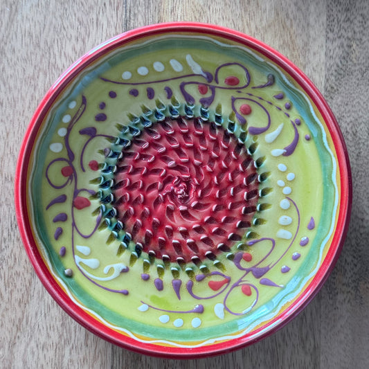 Garlic Ginger Grater Plate - Summer Lime