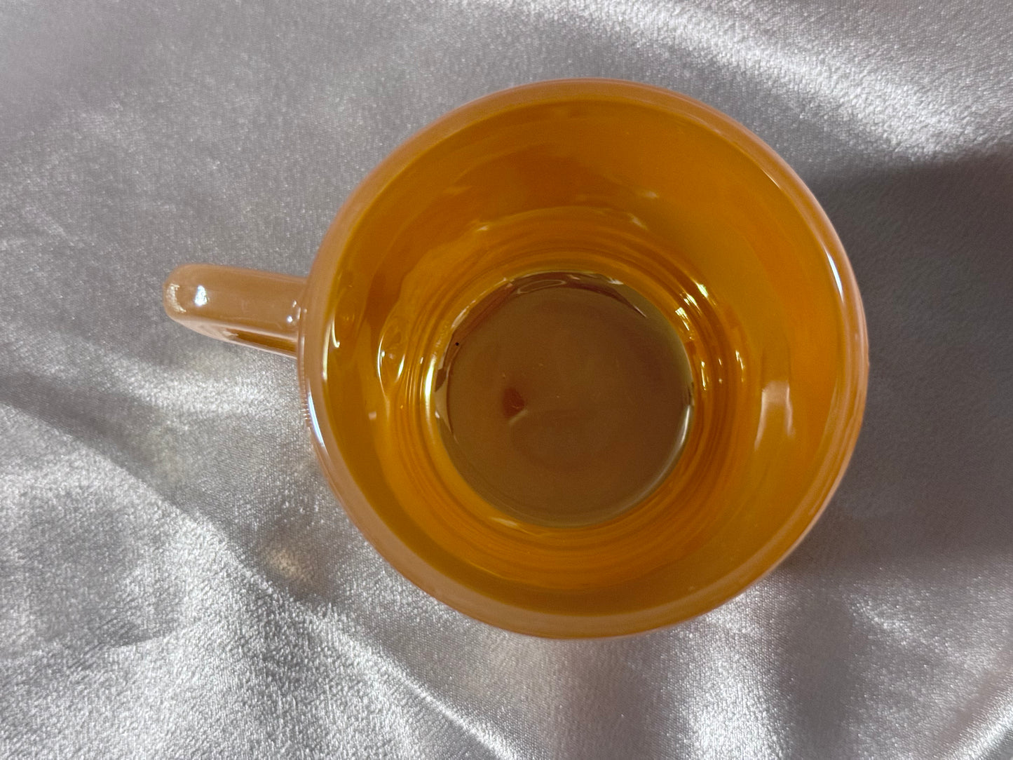 Anchor Hocking Fire-King Peach Lusterware Teacup & Saucer
