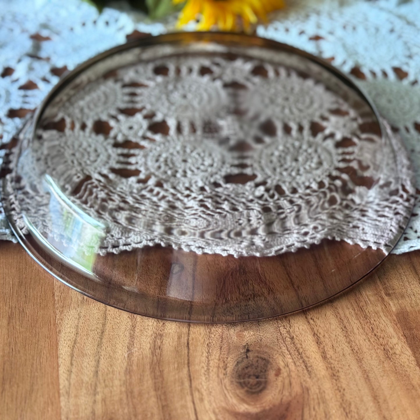 PYREX #209 Smoke Glass Pie Plate