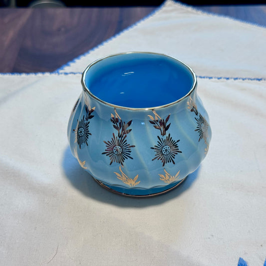 Sadler Swirl Blue Cornflower Sugar Bowl