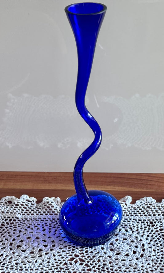 Makora-Krosno Handmade Cobalt Glass Vase