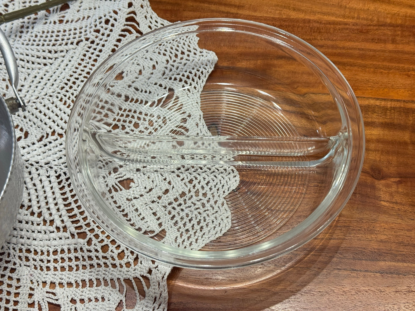 Vintage Nasco Italy Hammered Aluminum Hinged - Lid Pyrex Casserole Dish Food Warmer