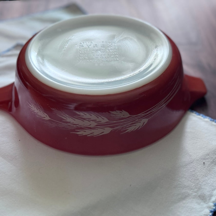 Pyrex Autumn Harvest Wheat Small Casserole Bowls
