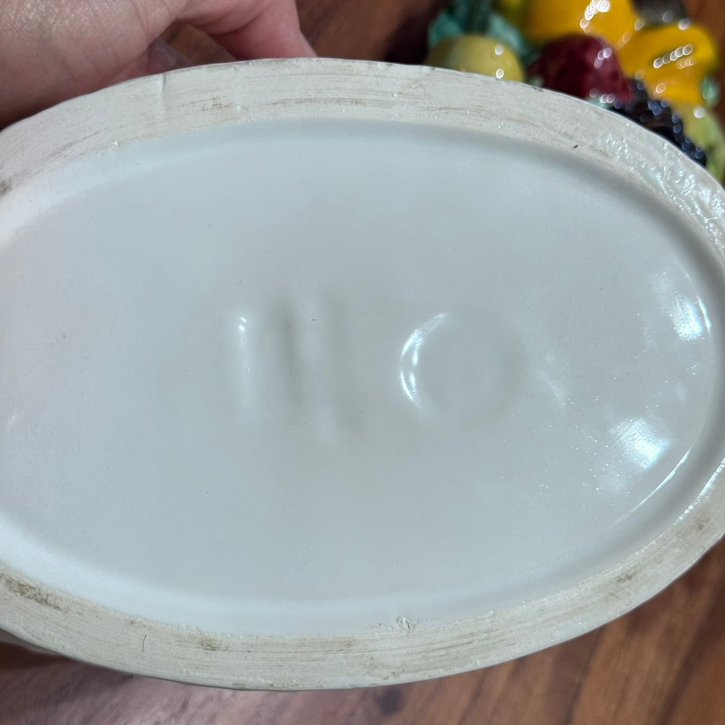 Vintage Lidded Ceramic Fruit Bowl/Storage Container