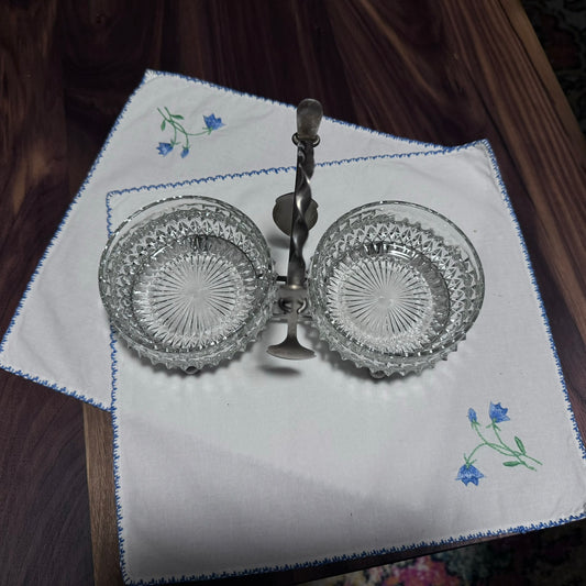 Vintage I.F.S LTD England Silver Plate Condiment Serving Dish