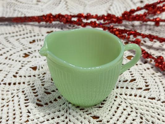 Fire-King Jadeite Jane Ray Creamer