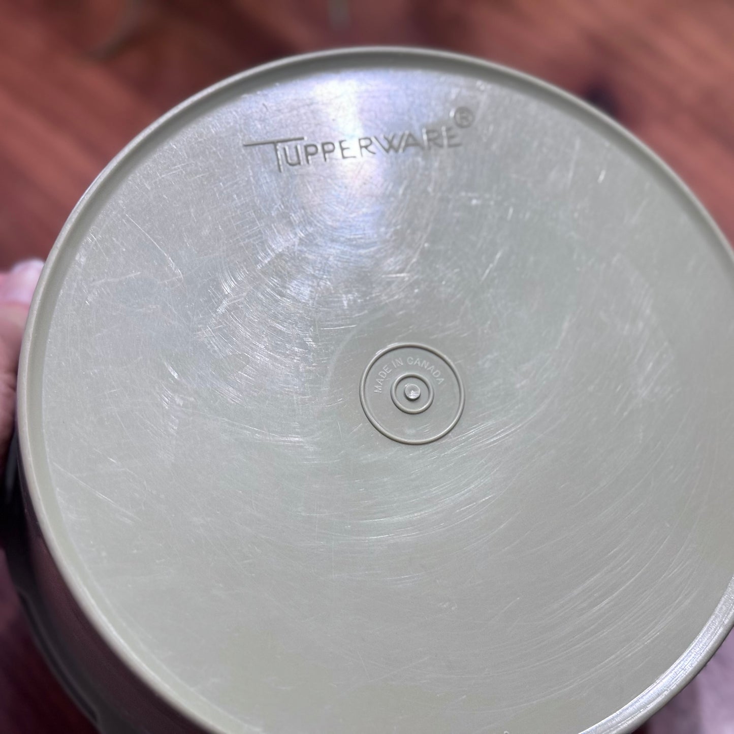 Green Tupperware Servalier Stacking Canister