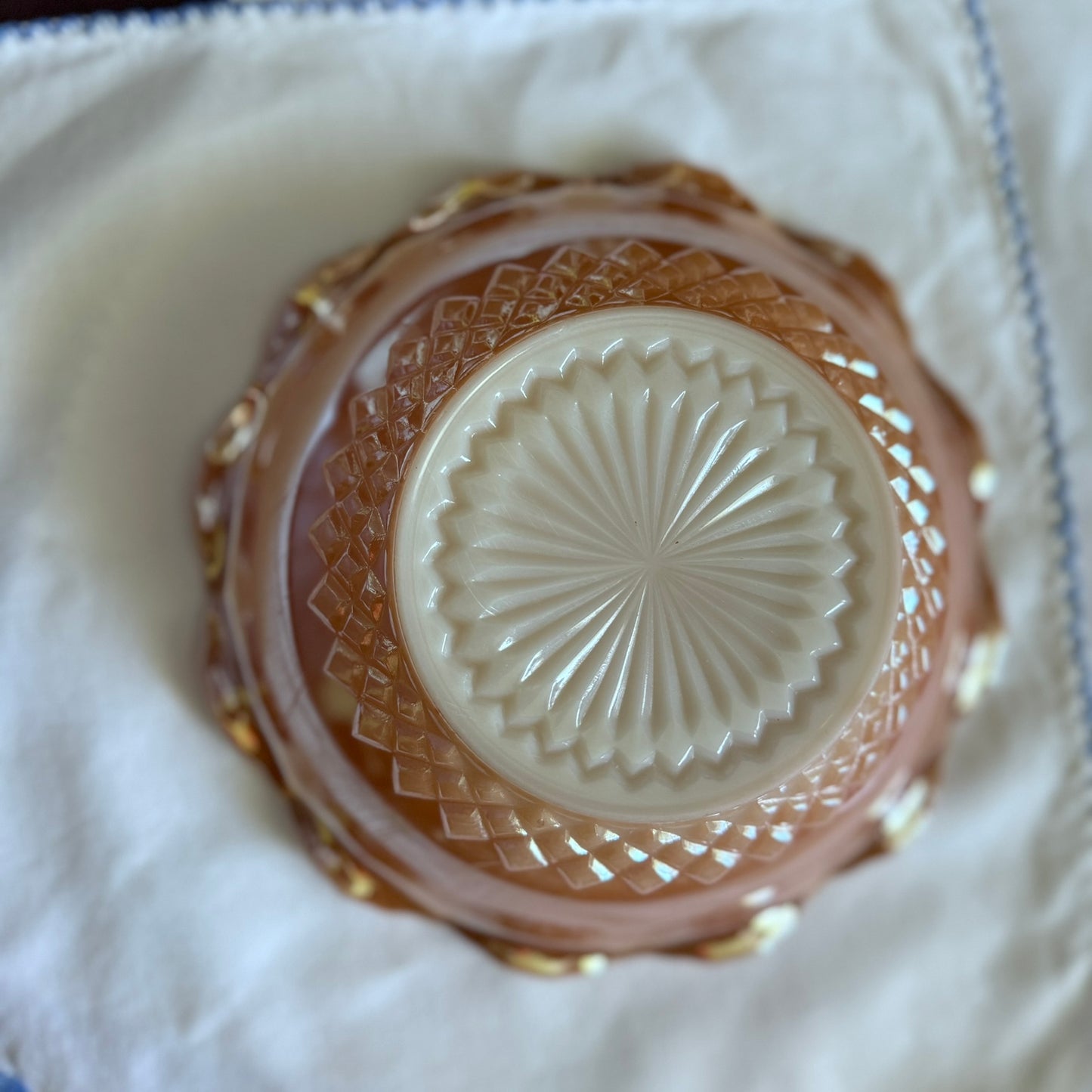 Anchor Hocking Peach Luster Bowl