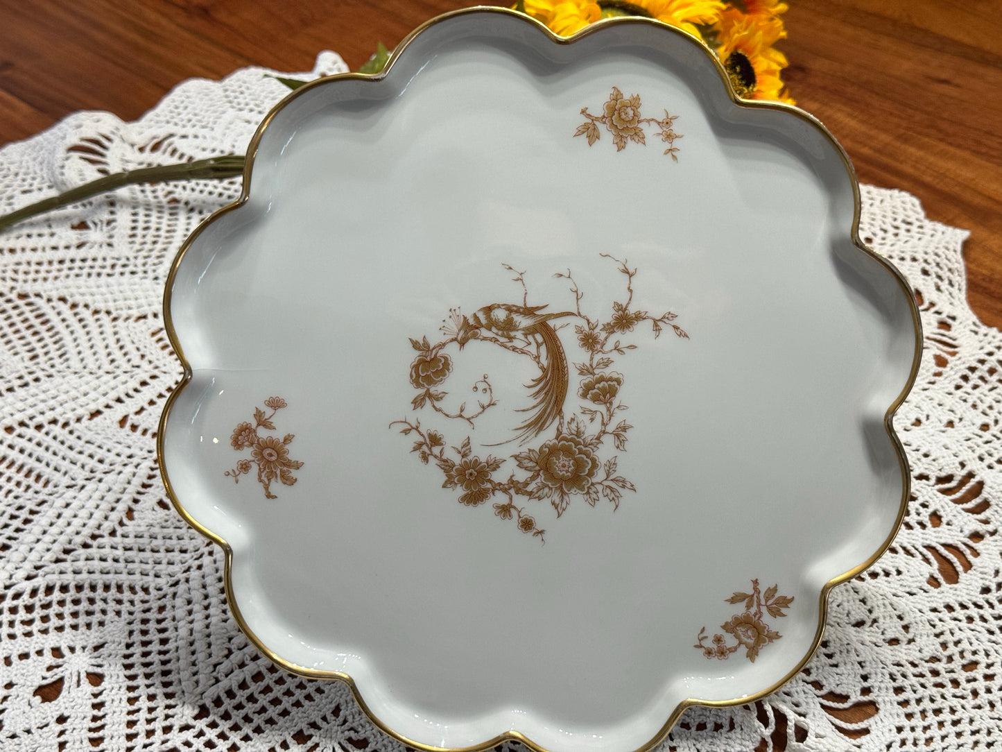 Limoges France Porcelain Cake Pedestal