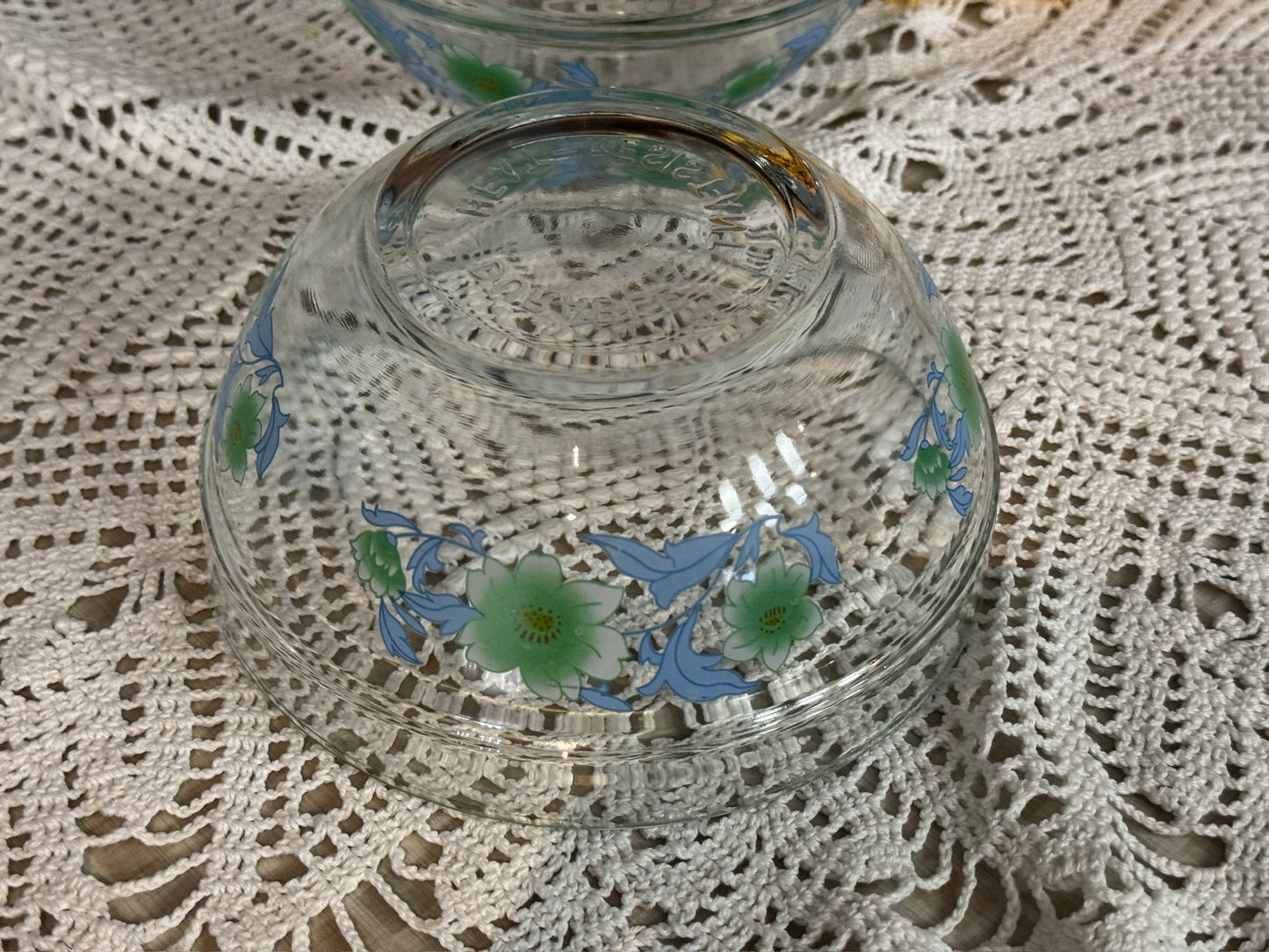 Imperial Glass Floral Nesting Bowls