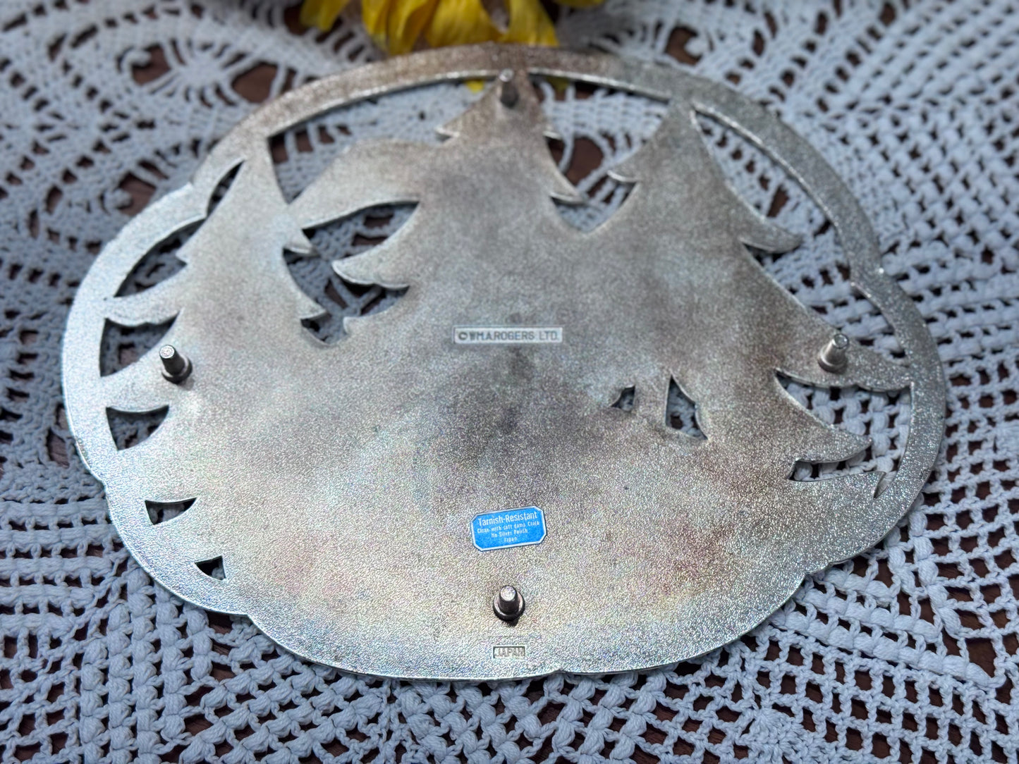 WM.A. Rogers Christmas Swan Trivet