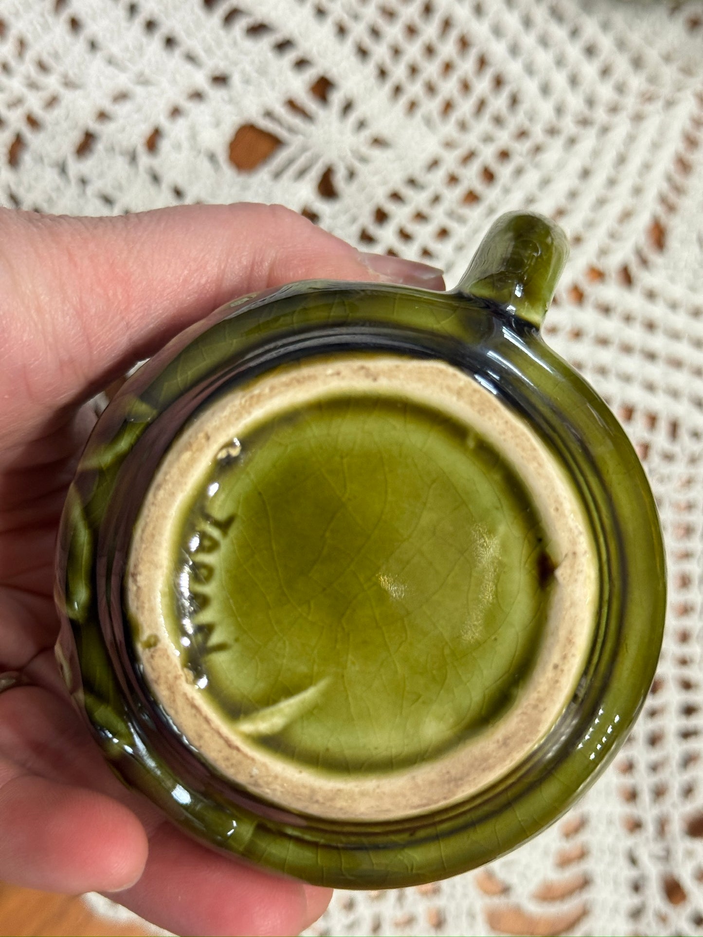 Japanese Fruit Motif Avocado Green Tea Set