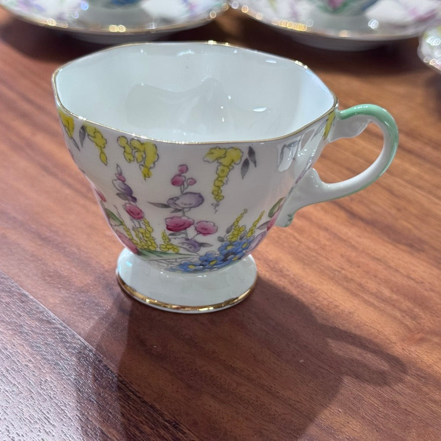 Foley Bone China Teacups and Saucers