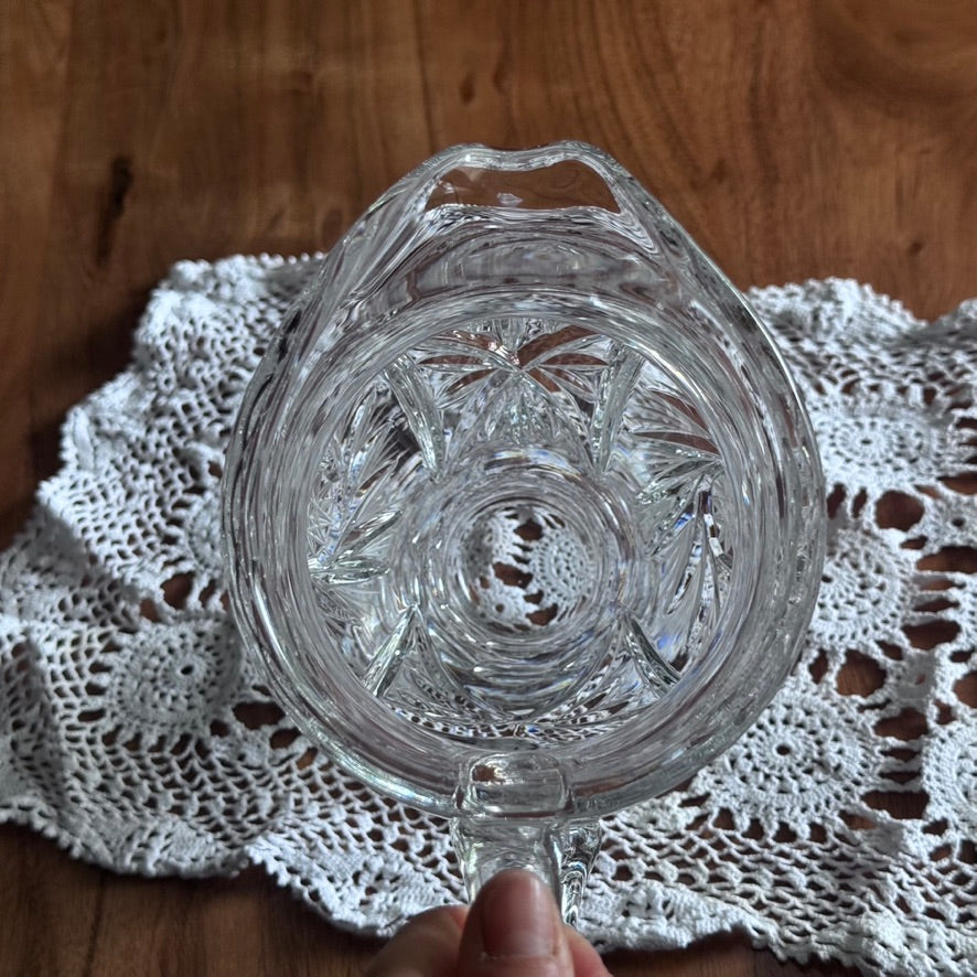 Large Cut Glass Pinwheel Pitcher