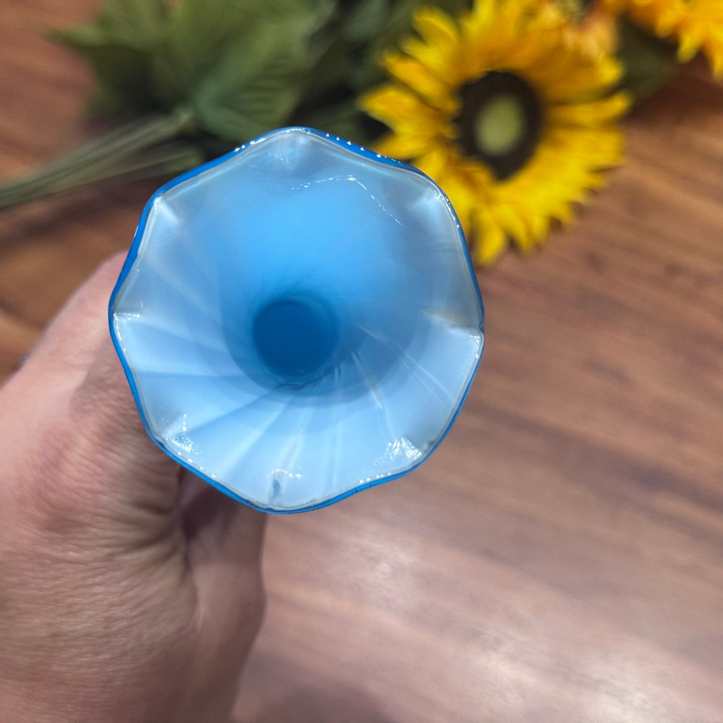 Hand Blown Blue Bud Vase