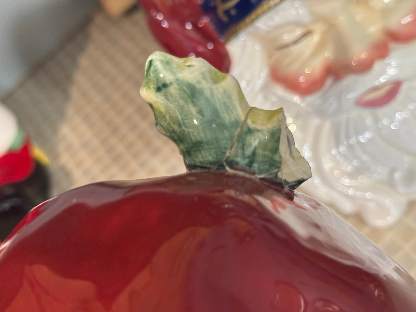 Ceramic Santa Claus Head Cookie Jar