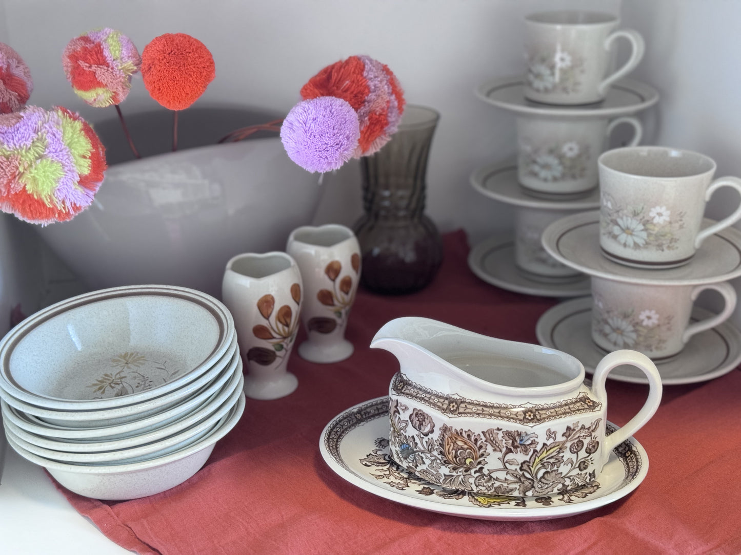 Ridgway England Gravy Boat & Plate