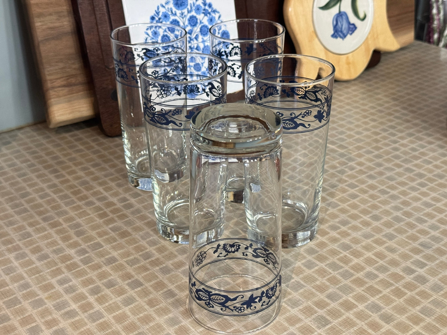 Corelle "Old Town Blue Onion" Tumbler Glasses