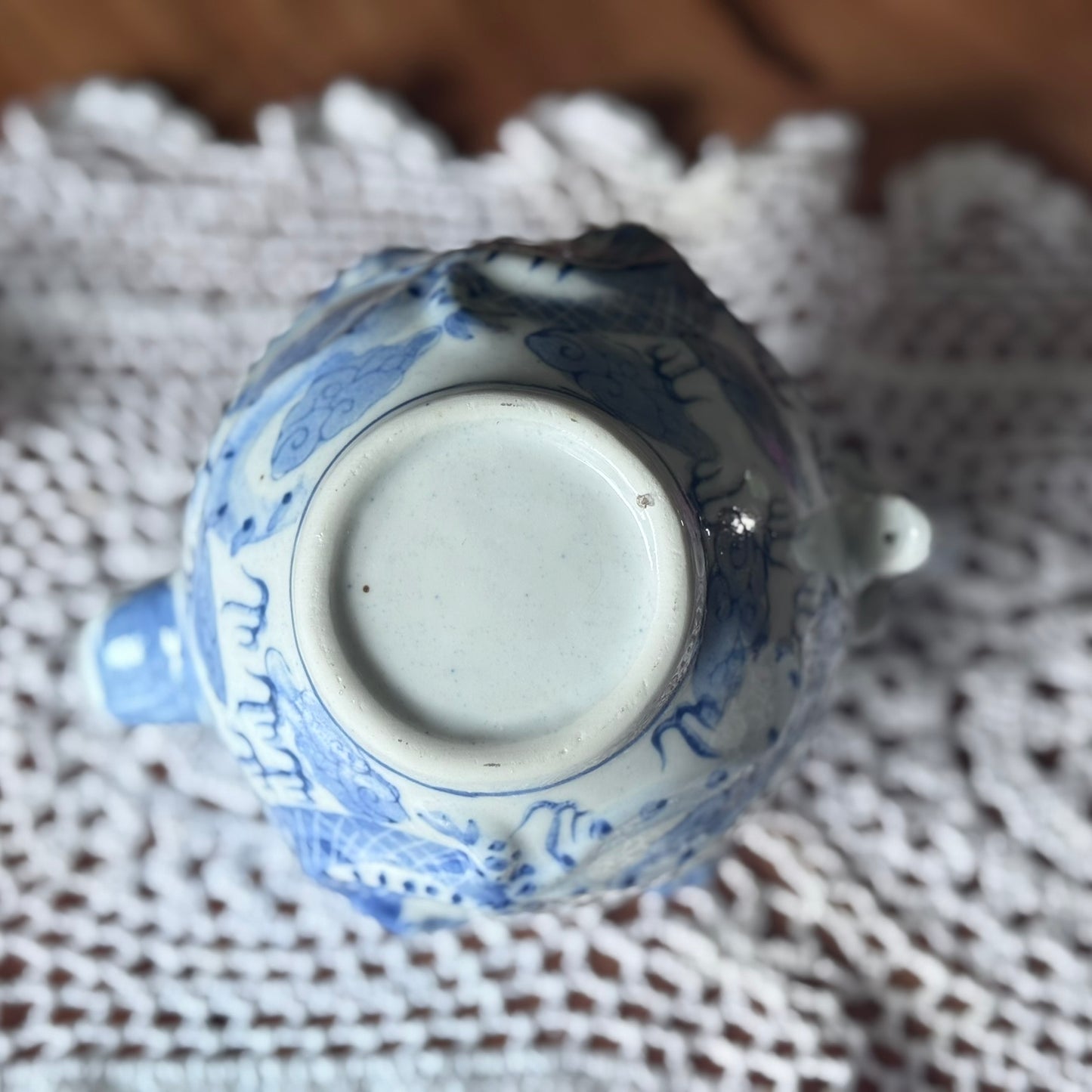 Vintage Porcelain Chinese Dragon Teapot