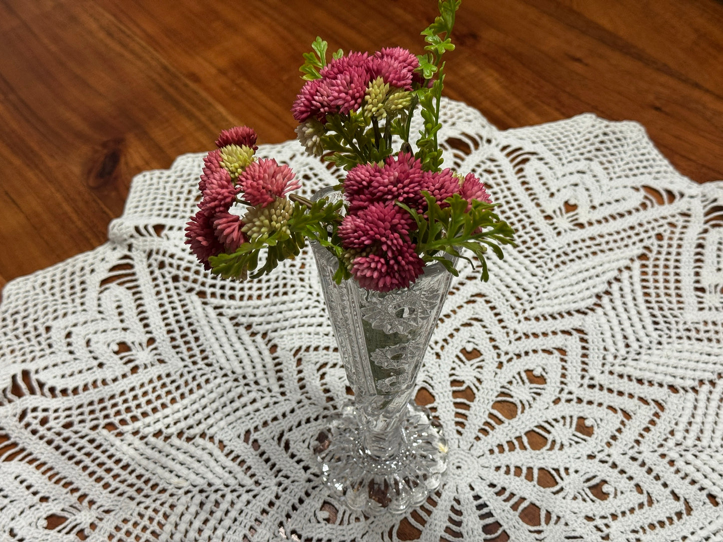 Early American Pressed Glass Starburst Vase