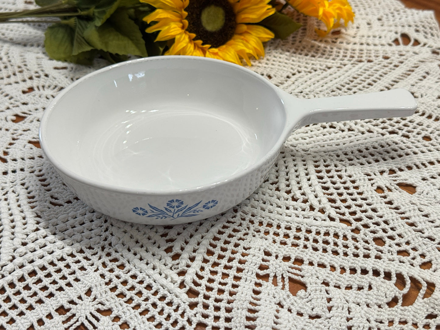 Corning Ware Blue Cornflower Skillet